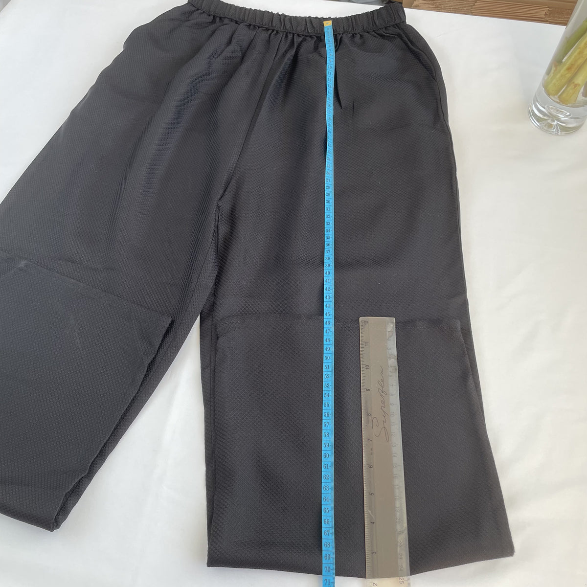 100% Pure Mulberry Silk Black Wide leg Pants