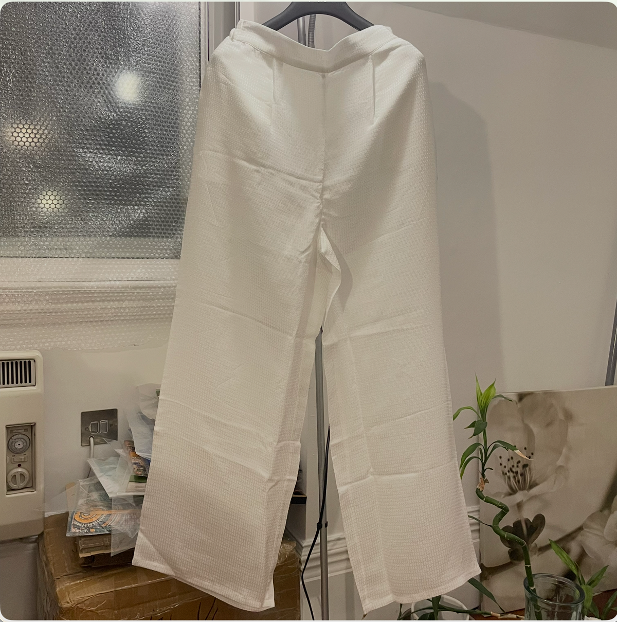 100% Pure Mulberry Silk Black Wide leg Pants