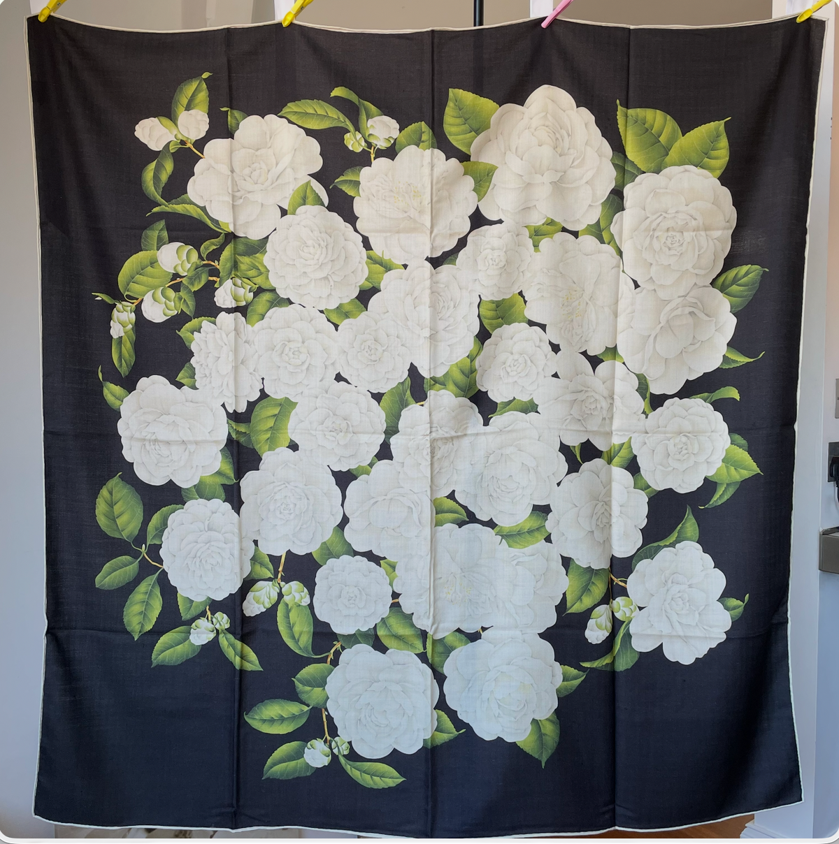 Exquisite Duo-Colour Mulberry 43” Silk Scarf: Hand-Rolled Edge, 6A Grade - The Garden