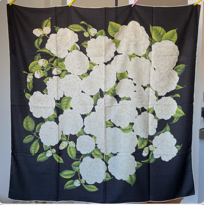 Exquisite Duo-Colour Mulberry 43” Silk Scarf: Hand-Rolled Edge, 6A Grade - The Garden