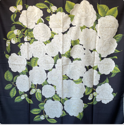 Exquisite Duo-Colour Mulberry 43” Silk Scarf: Hand-Rolled Edge, 6A Grade - The Garden