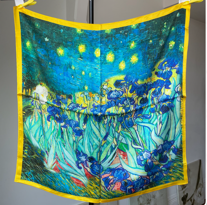 100% Pure Silk Multicolour Large 26” Silk Scarf / Headscarf-The Paisleys
