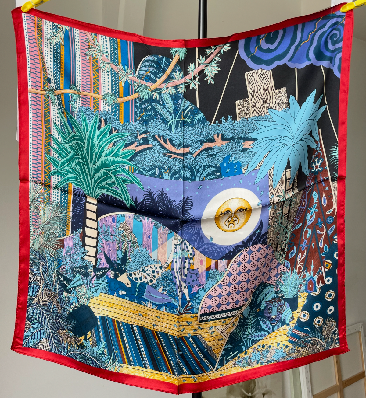 100% Pure Silk Multicolour Large 26” Silk Scarf / Headscarf-The Paisleys