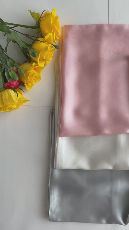 100% Pure Mulberry Silk Pillowcases - 19mm Silk Pillowcases-The White