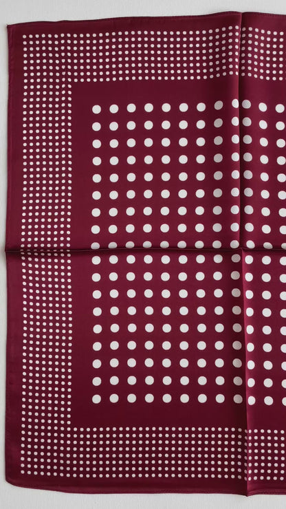 100% Pure Silk Multicolour Small Silk Scarf -The Dots