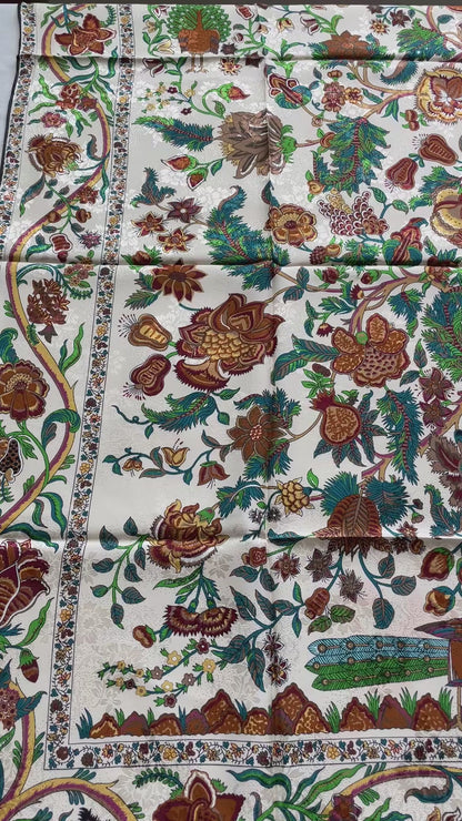 Exquisite Duo-Colour Mulberry 43” Silk Scarf: Hand-Rolled Edge, 6A Grade - The Life Tree